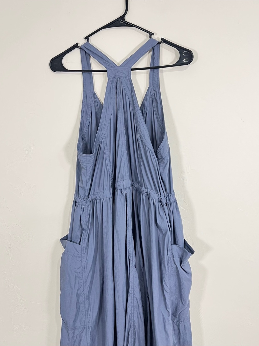Anthropologie Daily Practice Free Fall Midi Dress Slate Blue Size Med Utility - Picture 7 of 10